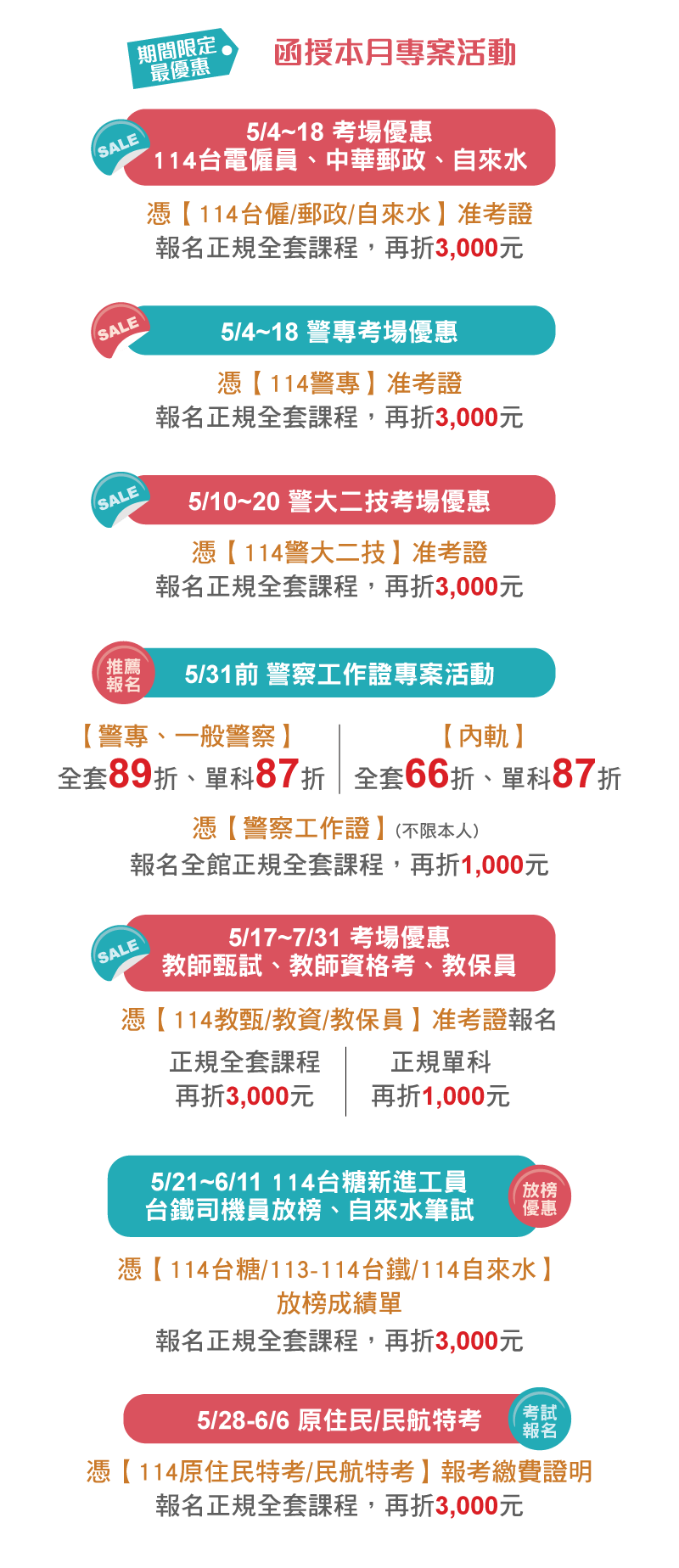 中壢志光，現在購買加碼優惠